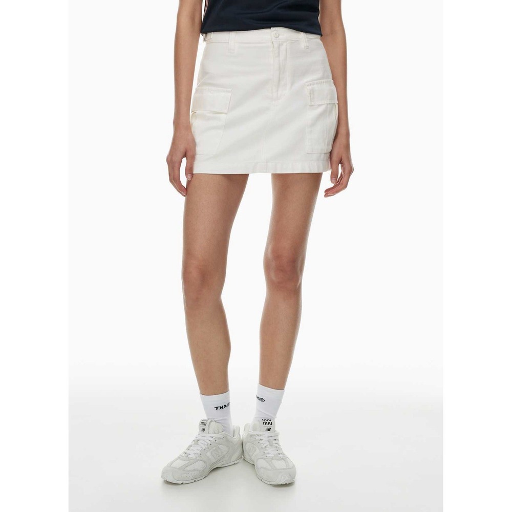 Aritzia TNA Supply Cargo Micro Skirt Size 2 Light Birch White